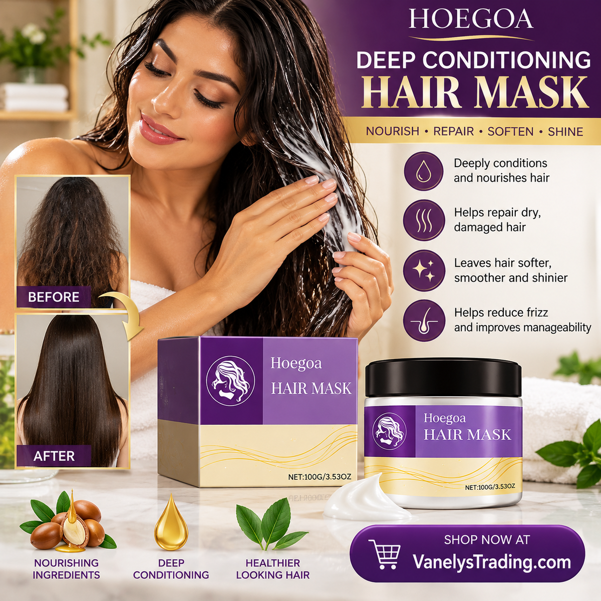 HOEGOA Deep Conditioning Hair Mask, 100 g